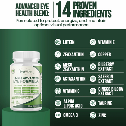 EverVision 14-in-1 Advanced Eye Formula (Trusted By US Doctors)